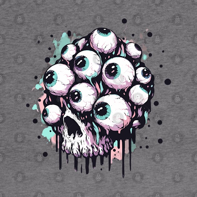 Eyeball skull horror by Evgmerk